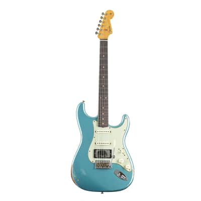 Fender Limited Edition '59 Stratocaster HSS Relic Daphne Blue Metallic - Custom Electric Guitar image 2