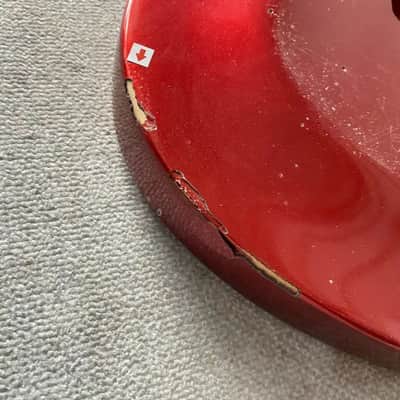Double Cutaway Metallic Red Finish Guitar HH Body image 10