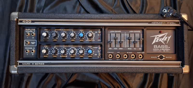 Peavey Bass Mark III Series 400BH 300-Watt Bass Guitar Head Late 1970s - Black image 1
