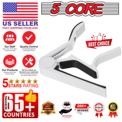 5 Core Capo Acoustic Electric Guitar 6 String Kapo Pair Quick And Easy Adjustment Classic Clip For Banjo Mandolin Or Ukulele Capotraste Para Guitarra image 16