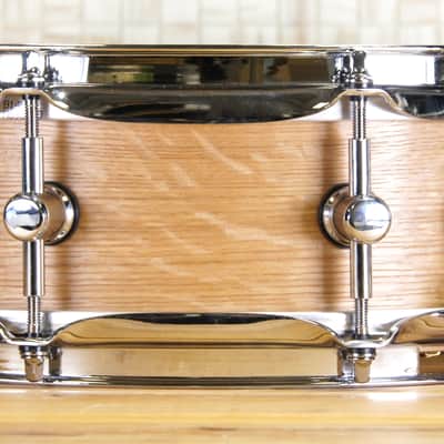 Click Icon 4x14 10ply Maple Snare Drum -Flaky Oak Veneer Satin Oil image 11