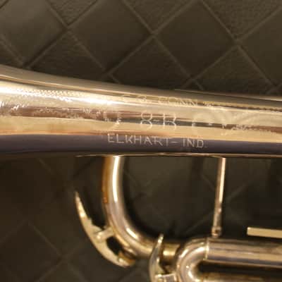 C.G. Conn 8-B Silver Plate Artist Trumpet 1970 W/ Bach C1 Mouthpiece + Mutes image 13