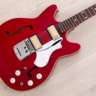 1968 Kay Clermont S667 Vintage Hollowbody Guitar Near-Mint, Valco-Made w/ "Power Tone" Gold Foils, Case image 1