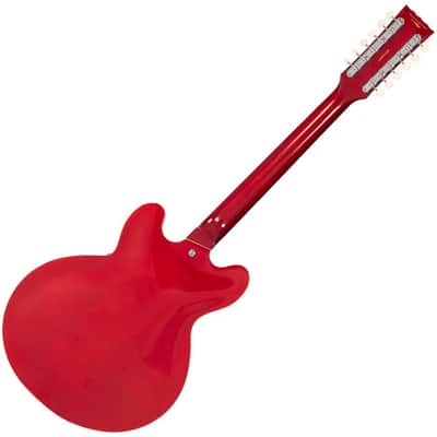 Vintage VSA500 ReIssued 12-String Semi Acoustic Guitar ~ Cherry Red image 2