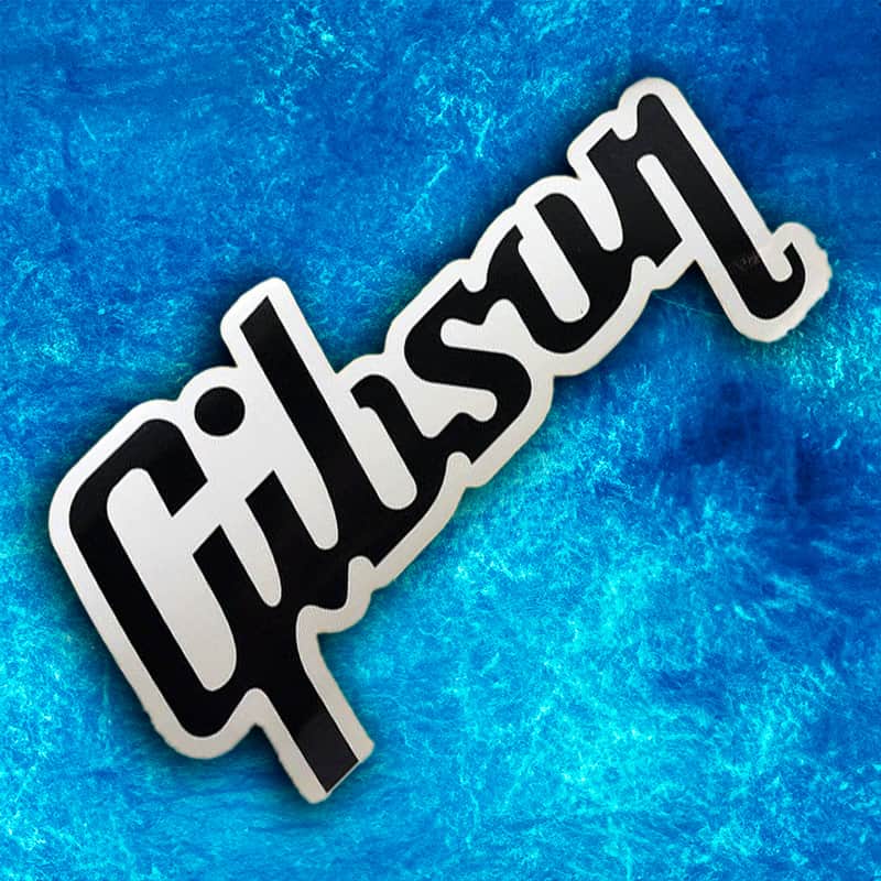 GIBSON GUITARS BLACK LOGO STICKER INSANELY RARE GENUINE LIMITED EDITION GUITAR CASE CANDY BASS BUMPER STICKER DECAL FREE SHIPPING! image 1