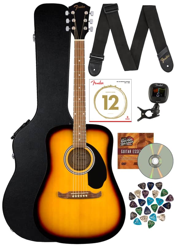 Fender FA-125 Dreadnought Acoustic Guitar - Sunburst w/ Hard Case image 1