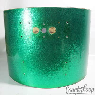 Rogers 14x20"Green Sparkle Dayton Holiday Bass Drum Shell Maple 60s Powertone US image 2