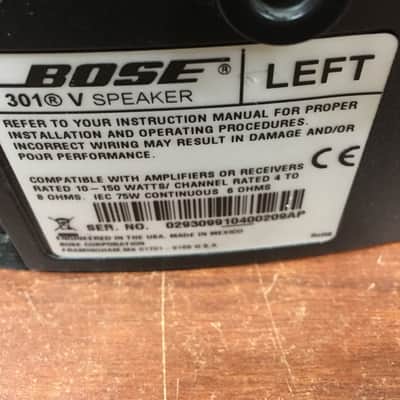 Bose 301 Series V Direct/Reflecting Speaker System, Pair, Black image 7