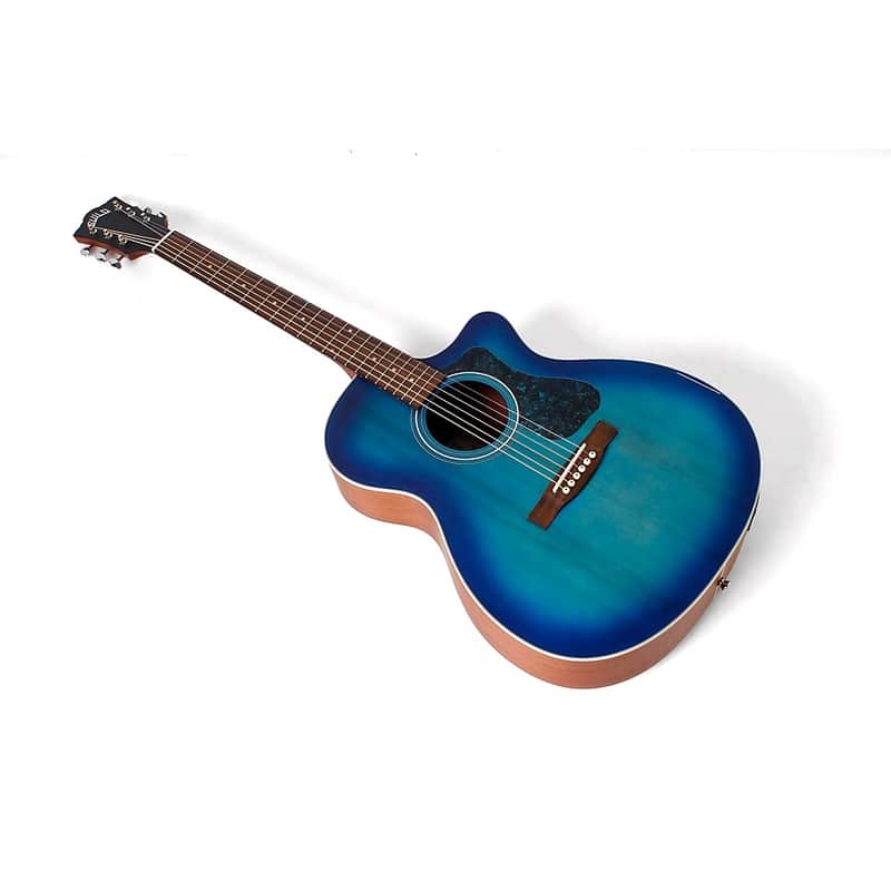 Guild OM-240CE Orchestra Acoustic-Electric Guitar Regular Dark Blue Burst image 1