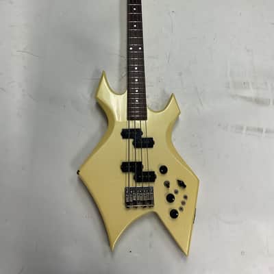 BC Rich MIJ NJ Warlock Bass White 1984 Moser Electronics W/OHSC image 3