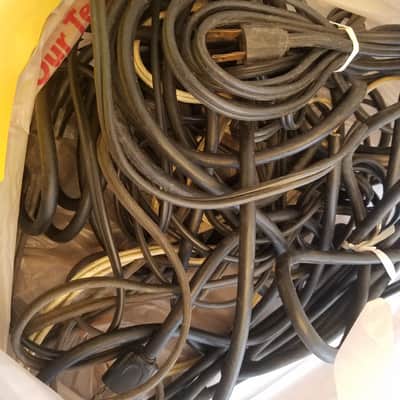 Belden one (1) 117V Power Cord Electric Cable cut Bell & Howell Vintage non-polarized black, brown, beige 1940s-1960s image 3