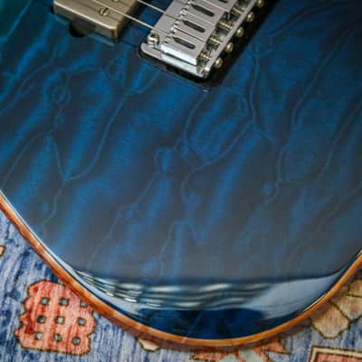 SUHR USA Custom Modern Quilt "Aqua Blue Gradient + Rosewood" (2016) image 12