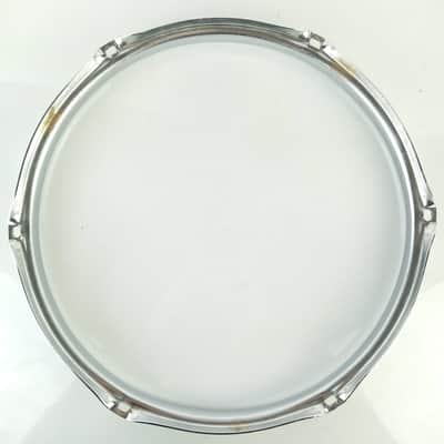 Ludwig 12" 6-Lug Tom Drum Batter 2.3mm Rim/Hoop Chrome Triple Flange Vintage 80s image 6