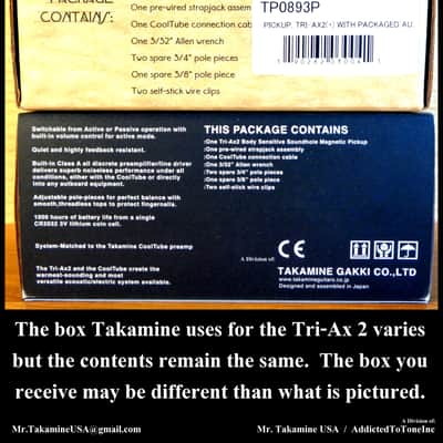 Takamine TRI-AX 2 Acoustic Guitar Pickup CTP1 CTP2 CTP3 CT4DX Modified L R Baggs M80 image 3