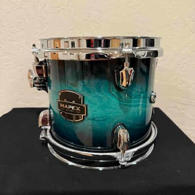 ~NEW!~ Mapex SRT807ZXT Saturn VI Maple/Walnut Hybrid 7x8 Rack Tom in Marine Teal Burst Gloss Lacquer image 3