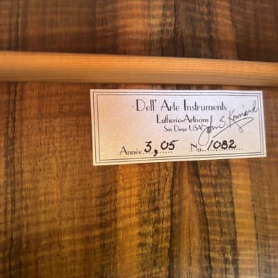 Dell Arte Grand Bouche, John Kinnard Solid Flame Koa With BigTone Pickup image 17