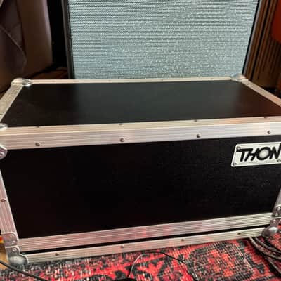 AMPEG BASS RIG: Ampeg V-4B 100-watt Tube Bass Head + Ampeg SVT-212AV closed-back bass Cabinet + THON flight case (for the amp head) 2024 - black with classic silver mesh grill image 10