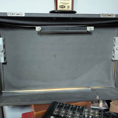 Porto combo suitcase Organ Italy Ideal CEI Noble vintage synth Farfisa/Starmaster-adjacent needs work Italian 1960’s blue grey tolex image 25