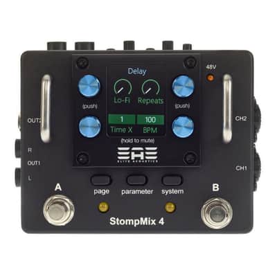 Elite Acoustics | EAE | StompMix 4 | 4Ch Digital Mixer Pedal | w/ DSP Gate, Compressor, EQ, Reverb & Delay - StompMix 4 ONLY image 1