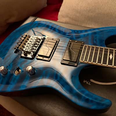 B.C. Rich Custom Shop ASM1 Archtop 2003 - Trans Blue Gloss image 7
