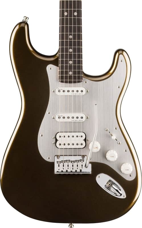 Fender American Ultra II Stratocaster HSS Electric Guitar, Ebony Fingerboard, Texas Tea image 1
