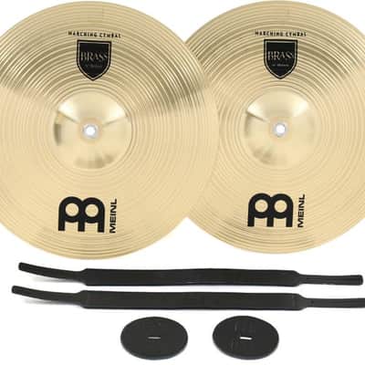 Meinl Cymbals Student Range Brass Crash Cymbals - 14-inch (1-pair) image 2