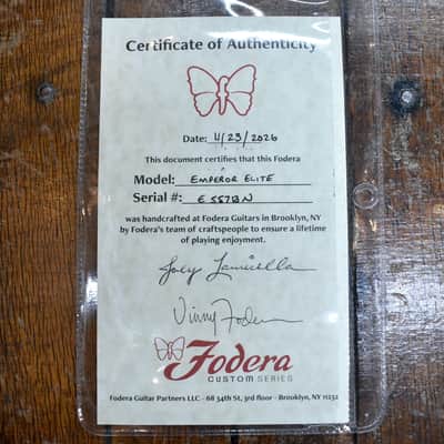 Fodera Emperor Elite 5-String Bass Buckeye Burl w/Ebony Fingerboard, Hard Case image 11
