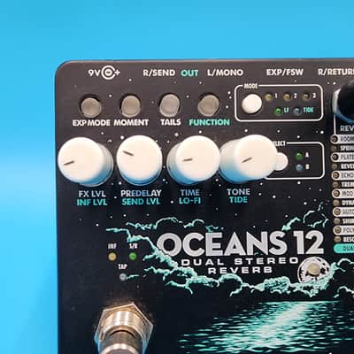 Electro-Harmonix EHX Oceans 12 Dual Stereo Reverb Guitar Effect Pedal Bass Plate image 2