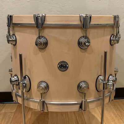 DW Collector's Series Pure Maple 14x22 Bass Drum Floor Tom in Natural Satin Oil with Chrome Hardware image 3