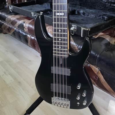 ESP Surveyor II 5 String Bass Black Ash Body EMG Music Man Stingray Pickup Active EQ Coil Tap for Precision Jazz PJ Tones MIJ Japan image 7