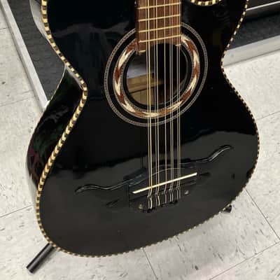 Alvarado Bajo Quinto Black Acoustic 10 String Guitar image 2