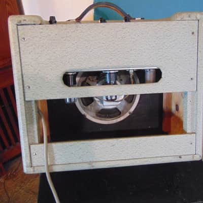 FENDER WHITE / PRINCETON GUITAR AMP 1962 - GREY image 6