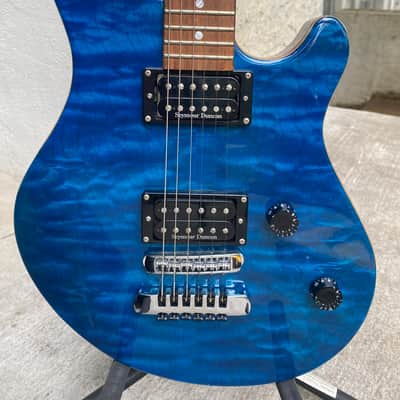 Washburn Quilted Maple WM100 USA Chicago Custom Shop 1998 - Cobalt Blue image 1