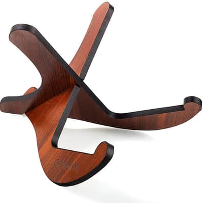 New Guitar Stand Wooden Floor Guitar Stand Thicken Plywood X-Frame Style Portable image 1