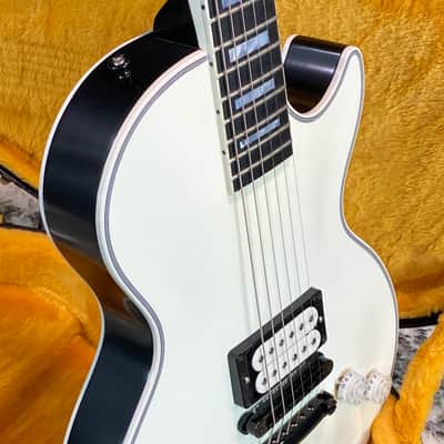 Video! 2022 Gibson Les Paul Custom MOD Collection  “Ghost” One Humbucker Black + White w/ Double Extended Stingers image 1