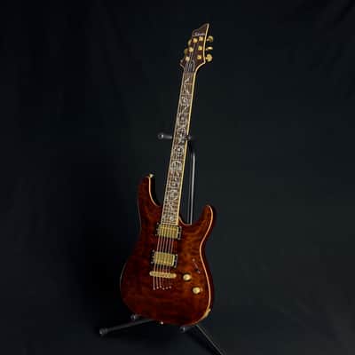 2003 Schecter Diamond Series C-1 Classic Electric Guitar with Hard Case - Antique Amber image 7