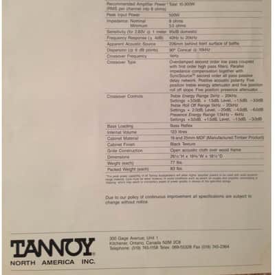 Tannoy SGM-15 1992 Black imagen 10