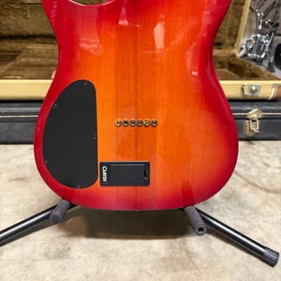 Carvin AE-185 Cherry Sunburst 1995 - Cherry Sunburst on Flamed Maple image 5