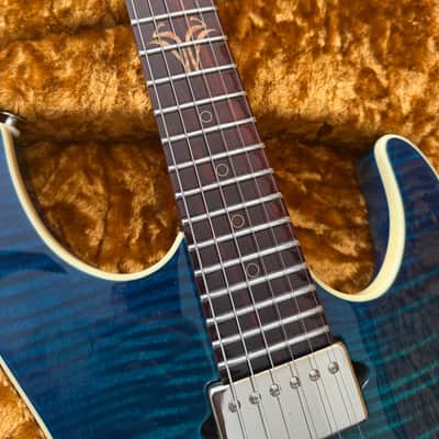 Suhr Modern Carve Top 2014 Reload Collection Flamed Blue Aqua Cocobolo Neck **Stunning!** image 7