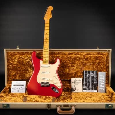 2005 Fender Artist Series Eric Johnson Signature Stratocaster with Maple Fretboard - Candy Apple Red | USA First Production Year Collector's Condition Quartersawn Maple Neck 3.38kg | OHSC image 1