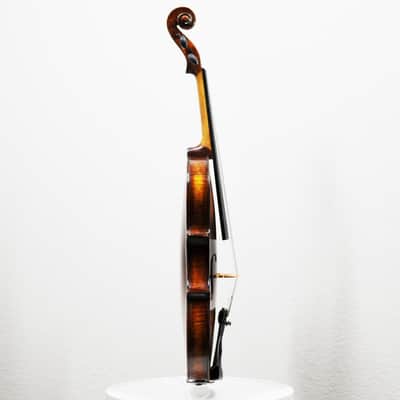 Faux Flamed Full Size Violin or fiddle c. 1900 reparied by Gosparlin of Glendale CA image 9
