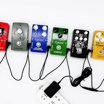 Guitar Pedal Power Supply Adapter 9V DC 1A(1000mA Tip Negative 5 Way Daisy Chain Pedal Cables for Most Guitar Effect Pedals image 4