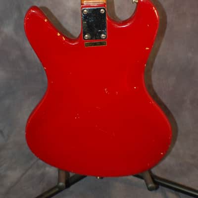 1960's Victor Model EG-35 Dual Pickup Mirror'd Pickguard Pro Setup RED image 10