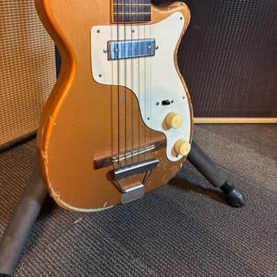 Harmony H44 Stratotone Electric Guitar w/Case -  Copper Bronze Finish (1950's) image 3