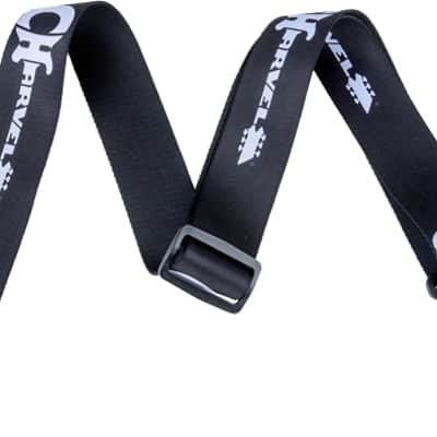 Genuine Charvel Logo Guitar Strap, Black with White Logo image 3