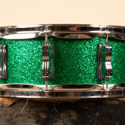 Ludwig Legacy 5x14 Green Sparkle Snare Drum image 6