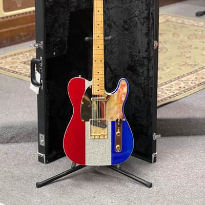 2024 Fender Buck Owens Signature Telecaster - Red, Silver, and Blue Sparkle image 1