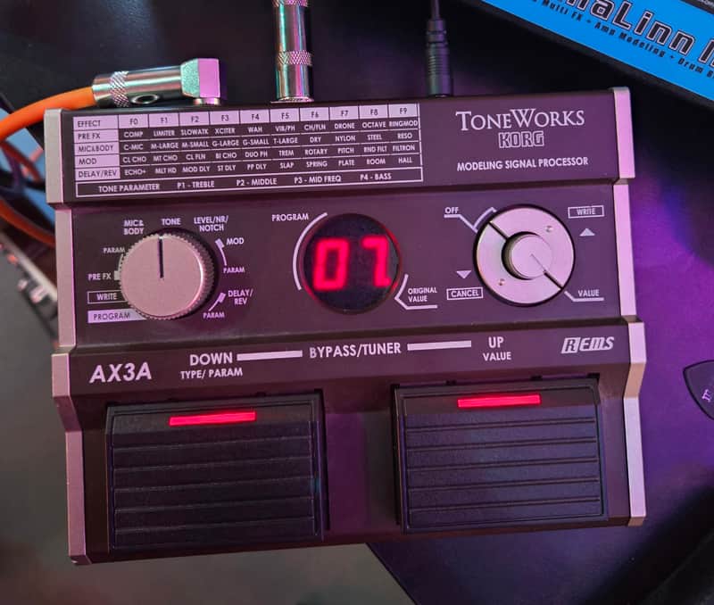 Korg Toneworks AX3A Acoustic Guitar Modeling Signal Processor 2000s - Black image 1
