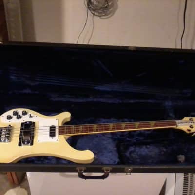 Custom built Rickenbacker 4001 Left-Handed 1975 White with White binding image 2