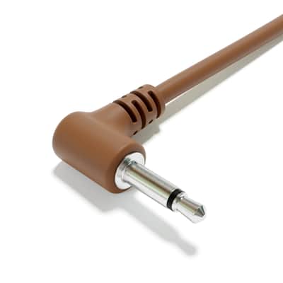 ExcelValley [Brown | 15 cm - 5.91"] 5-Pack - Right Angle Hopscotch Mono Splitter Y Patch Cables TS 3.5mm 1/8" Eurorack Synth image 5